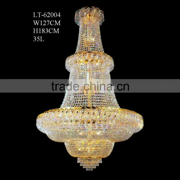 Antique Gold Empire Large Cheap Crystal Chandeliers for Centerpiece photo-2