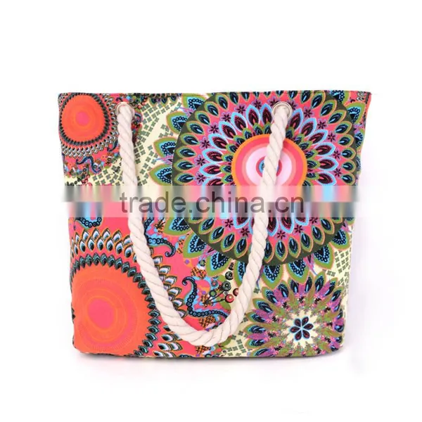 Hot Selling Vintage Canvas Beach Tote Bag photo-5