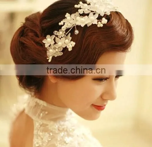 Flower Bridal Crystal Formal Wedding Headdress Headwear Hair Accessories photo-2