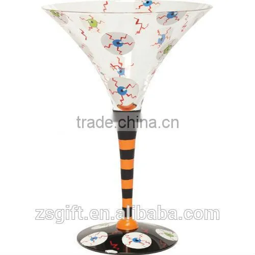 Wholesale Halloween Glass Crafts Wine Glasses Home Decor Cocktail photo-5