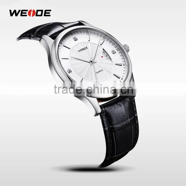 WEIDE Genuine Leather Waterproof Swis s Quartz Mens Luxury Watch photo-4