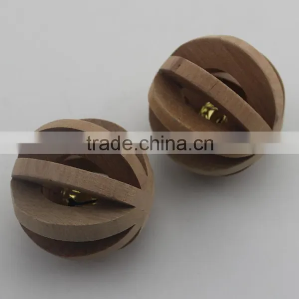 Wood Pet Voice Ball With Small Bell photo-3