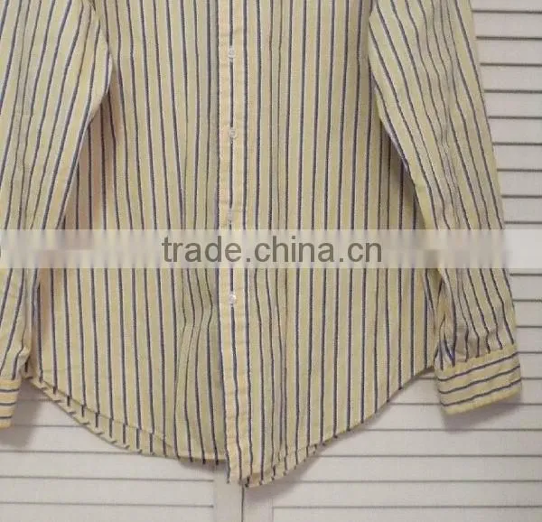 Long Sleeve Casual Cotton Striped Men's Dress Shirt photo-4