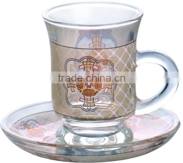 Customized Glass Coffee Cup and Saucer Set photo-2