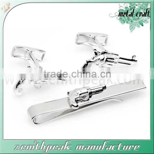 2016 Prefessional Metal Gun Tie Clip and Cufflink/gun Tie Pin and Cufflink/gun Tie Bar and Cufflink