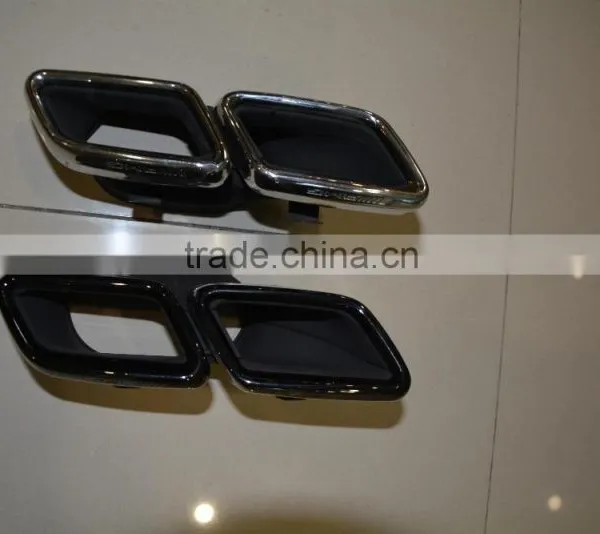 Muffler Tail Pipe Tips for Mercedes Benz W205 C63 C450 C Class Black Type photo-2
