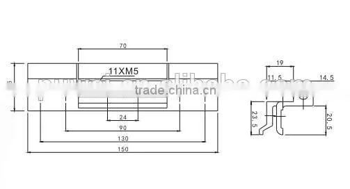 Different Types of Hinges Aluminum Window Parts Door Hinge for Euro Groove photo-2