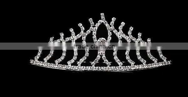 Romantic Women Silver Plated Tiara and Necklaces Earrings Made in China photo-2