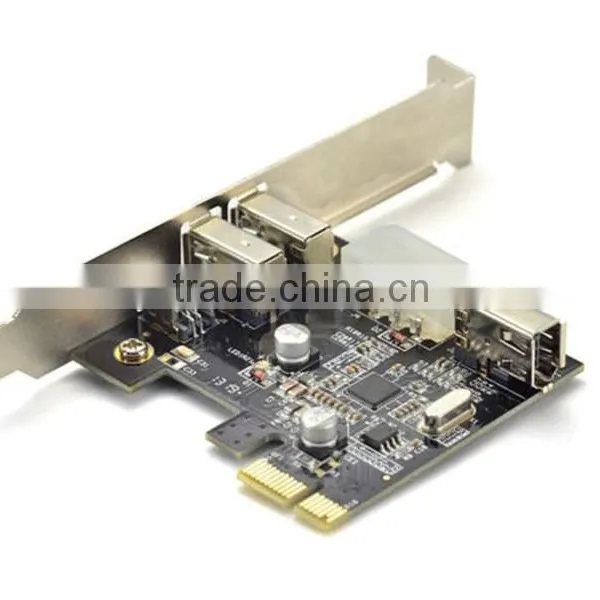 PCI Express x1 PCI-E FireWire 1394a IEEE1394 Controller Card photo-4