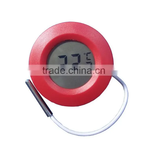 Outdoor /indoor Round Black/White Small Digital Thermometer photo-4