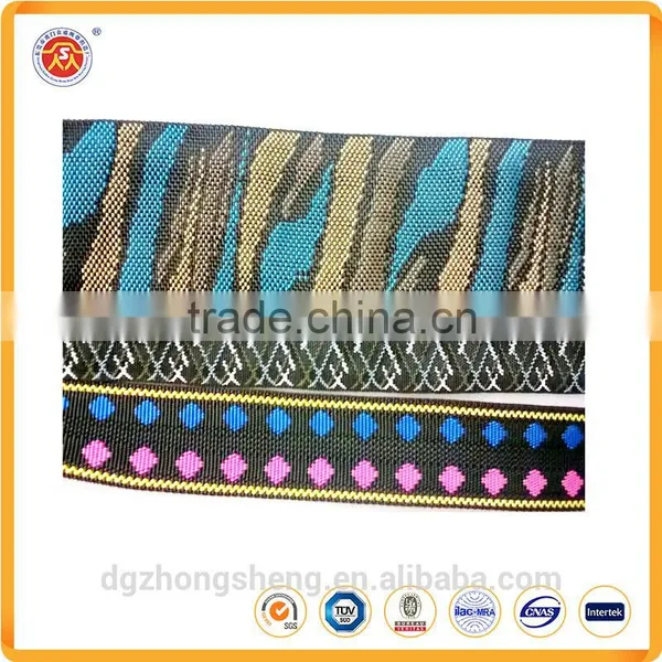 2016 Popular Custom Flat Woven Ribbon Jacquard Embroidered Webbings for Garment Accessories photo-4