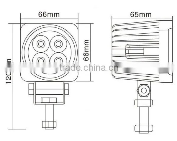 IP67 Waterproof 12w Energy Saving Led Work Lights Square Led Lamp photo-4