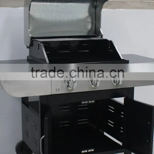 3 BURNERS STAINLESS GAS GRILL BBQ photo-3