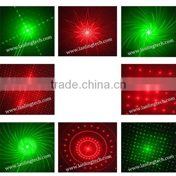 L6408RRGG Mini Laser Light 300mW RGRG 8gobos and 3W Blue LED Light With Remote Control photo-5