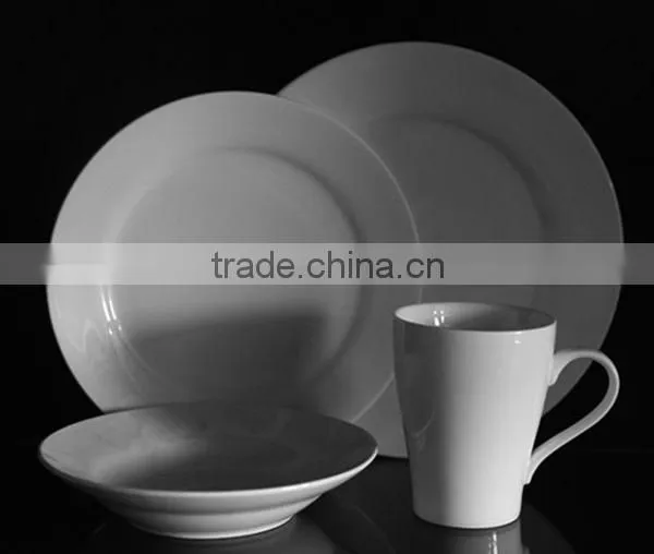 12pcs Standard Design White Dinnerware Set Ceramic Porcelain Fine Bone China photo-2