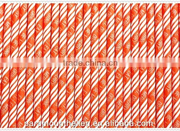 Drinking Paper Straws With Christmas Candy Cane Design For Christmas Party Favors photo-5