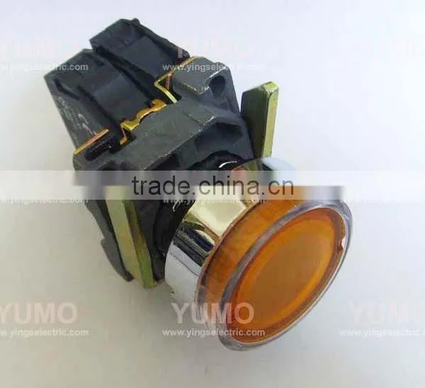 LAY4 NO NC 130V 220-240v Direct Bulb Supplierd Neon LED BA9S Yellow Push Button Switch Push Button Foot Switch photo-2
