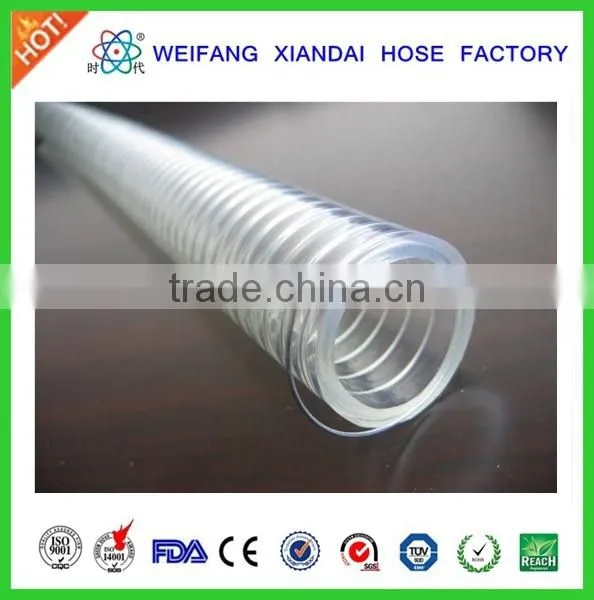 Pvc High Temperature Sprial Steel Wire Reinforced Hose Reach to 120 Centigrade