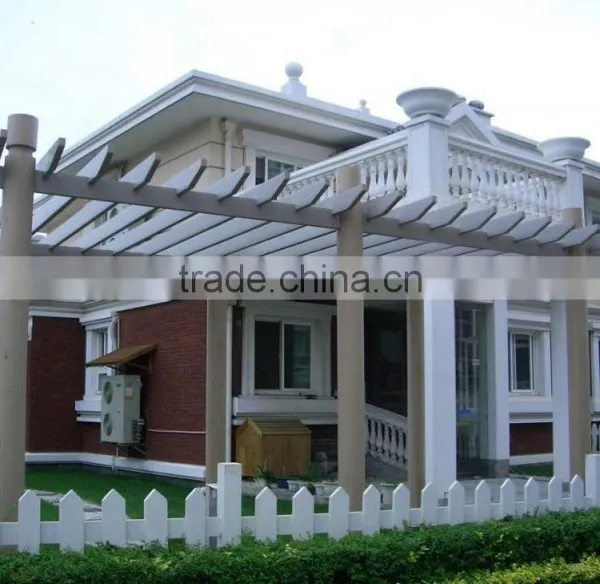 Outdoor long life garden wpc pergola waterproof wood plastic composite pergola wpc