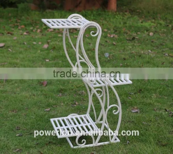 Antique Waterproof Iron Flower Pots Stand For Garden Decoration photo-2