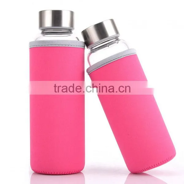 Insulated Heat Resistant Glass Water Bottle With Sleeve photo-5