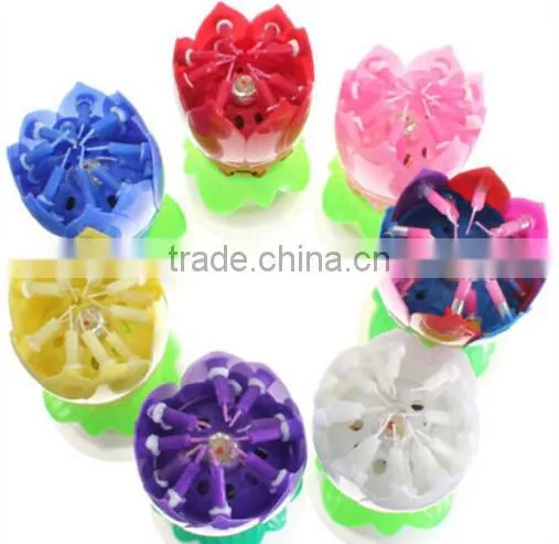 high quality fireworks music rotating birthday candle/decoration for party-electric candle