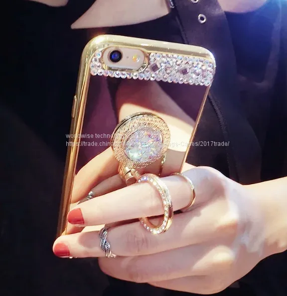 Electroplating Silicone Diamond Mobile Phone Cases for IPhone7/7Plus/6/6s/6plus/6splus Cell Phone Soft Tpu Shell Housing photo-3