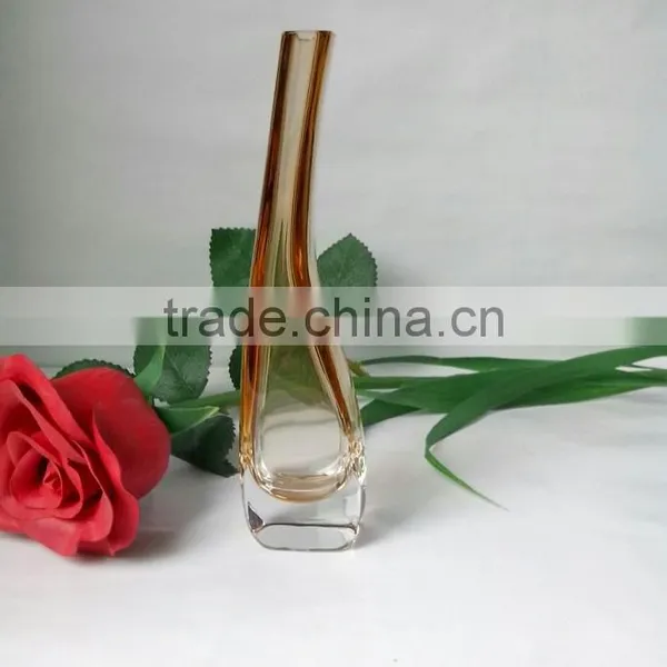 Clear Colorful Tall Crystal Flower Glass Vase photo-2