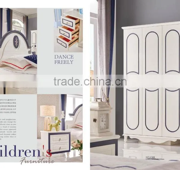 MJ663# New Luxury Lavender White Bedroom Set Wooden Children Kids Lady Girl Single Queen Bedroom Set photo-4