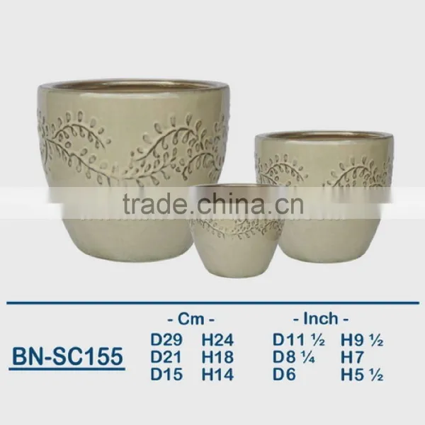 Vietnamese Ceramic Glazed Indoor Pot/ Indoor Planter BN-SC150 photo-3