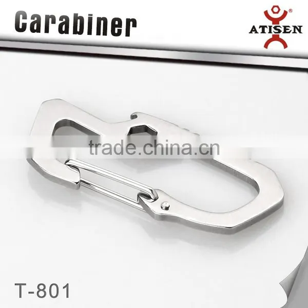 Survival Camping Hiking Rescue Gear Hot Mini Stainless Steel Carabiner Keychain EDC Multi Tool photo-2