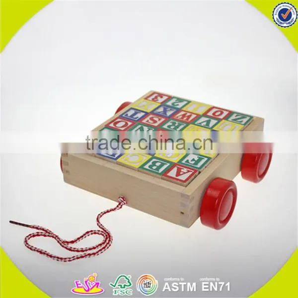 Wholesale Cheap Wooden Block Car Top Fashion Wooden Block Car W13C018 photo-2
