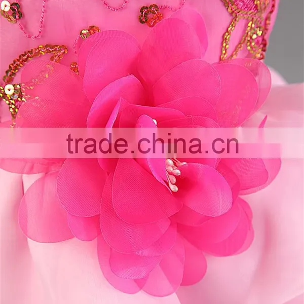 2015 Free Shipping Sequins Flower Girls Dresses for Party Wedding Baby Girl Baptism Dress Tulle Layered 1 Year Birthday Dress photo-5