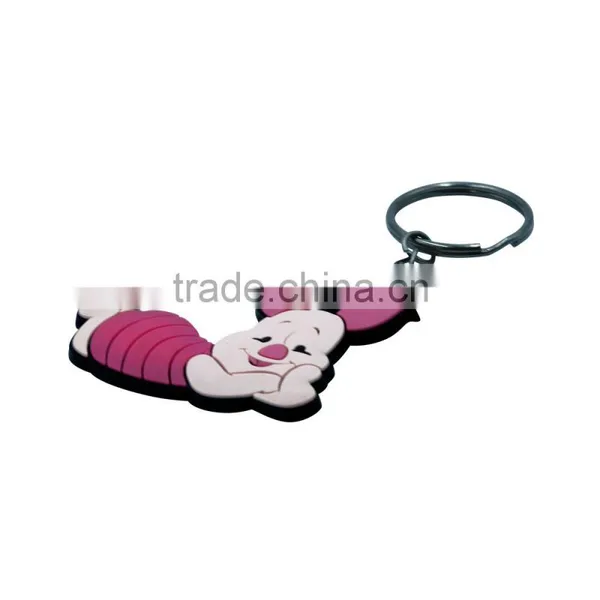 2017 Shenzhen Wholesaler Gift Small Soft Rubber Keyrings Silicone Keychain photo-3