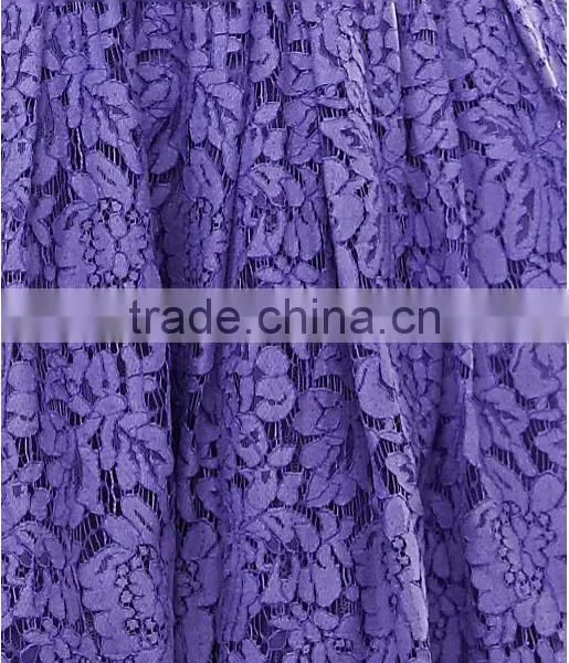 China Latest Clothing OEM Lace Pinny Scallop Margin Prom Midi Fashion Dress photo-6