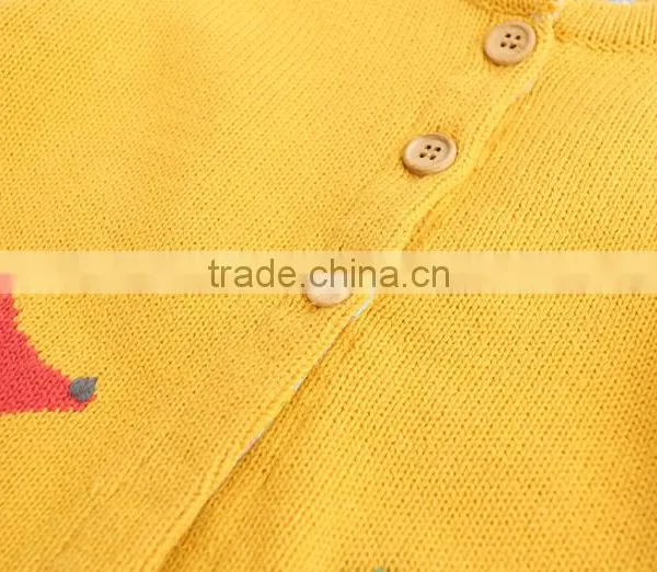 Wholesale Ginger Color Knitting Patterns Baby Girl Cardigans Sweaters photo-4