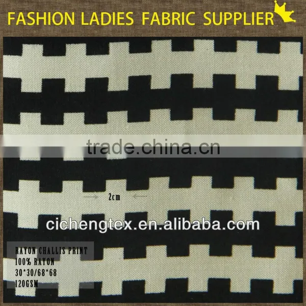 Hot Sales Print Pattern for Ladies Wear Reactive Print on 100% Printed Spun Rayon Fabric photo-2