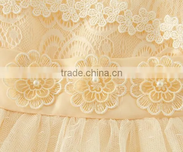 New Arrival Fashion Design Small Girls Dress Lace Princess Baby Girls Flower Sexy Dresses Kids Clothes photo-5