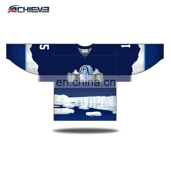 Sublimated Uniform Team Wear Top Custom Ice Hockey Jersey photo-5