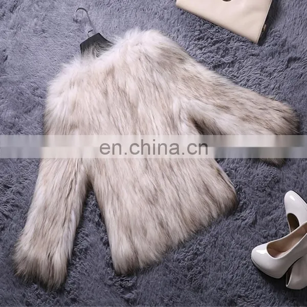 Solid Color Winter Fashion Hand Made Fur Overcoat Raccoon Fur Outer Wear photo-6