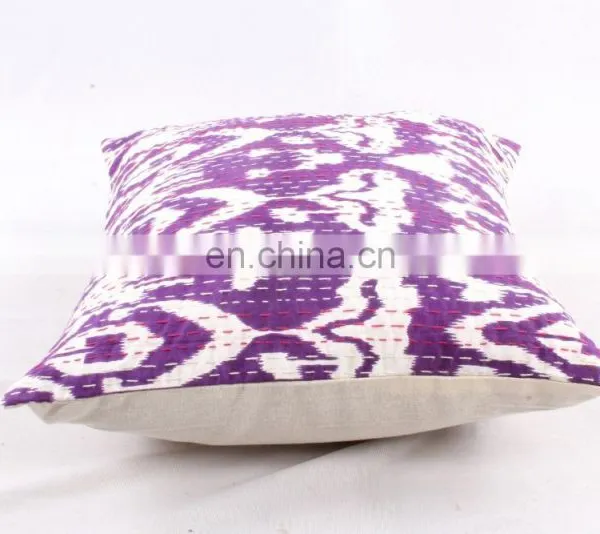 Indian Tie Die Cotton Kantha Cushion Cover Kantha Throw Pillow Cover photo-3