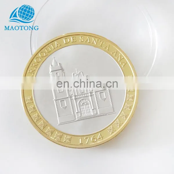 Wholesale Cheap Custom Fake Gold and Silver Metal Religion Catholicism Commemorative Coin High Quality Souvenir Coins With Box photo-5