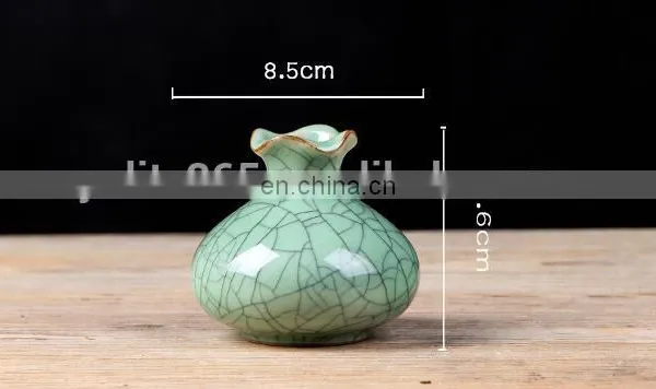 Green Decorative Mini Ceramic Vase Porcelain Ware photo-5