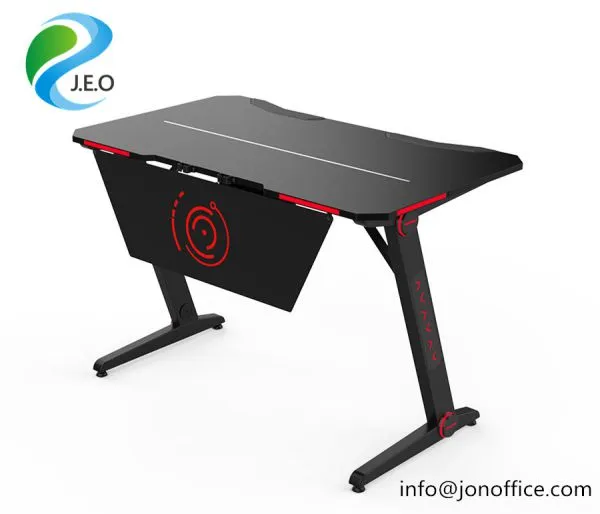 2020 Office Furniture Best Computer Gaming Desk With LED Lights photo-5
