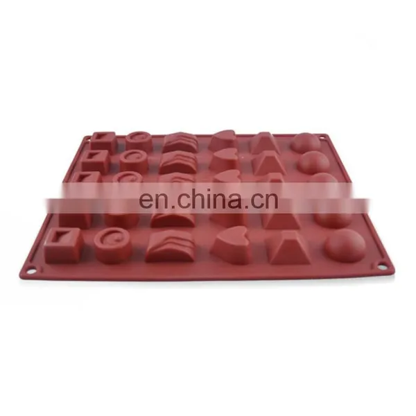 Food Grade Silicone Ice Cube Mold for Chocolate With 30 Holes and 6 Shapes for Baking photo-4