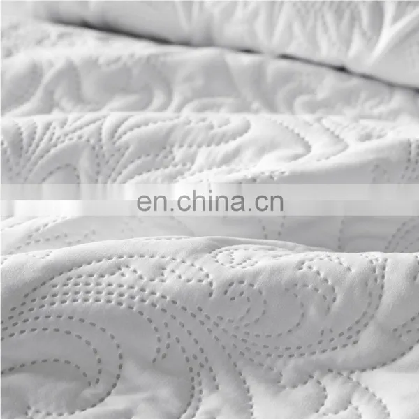 American Adult 3 Pcs Woven Plain Color Full King Size Bed Cover Quilt Bedspread Set photo-6