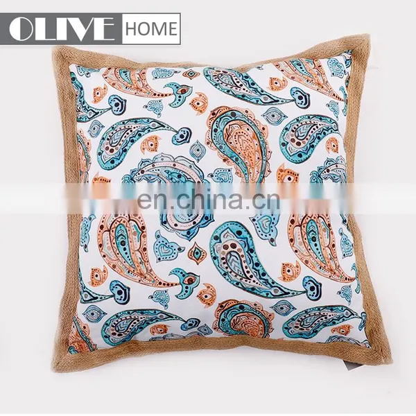 Factory Selling Patio Furniture Gold-rimmed Waterproof Printing Wholesale Outdoor Cushion Pillow photo-3