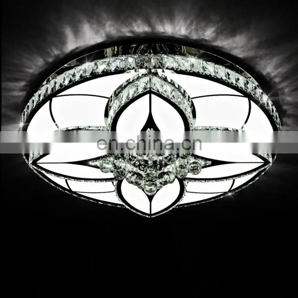 Modern Simple Led Lights Living Room Lights Bedroom Round Crystal Lamp Sun Flower Ceiling Lamp photo-3