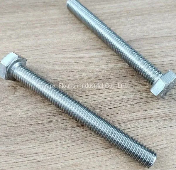 Stainless Steel 18 - 8 Full Coarse Thread Hex Head Tap Bolt With Six Sided Head photo-2