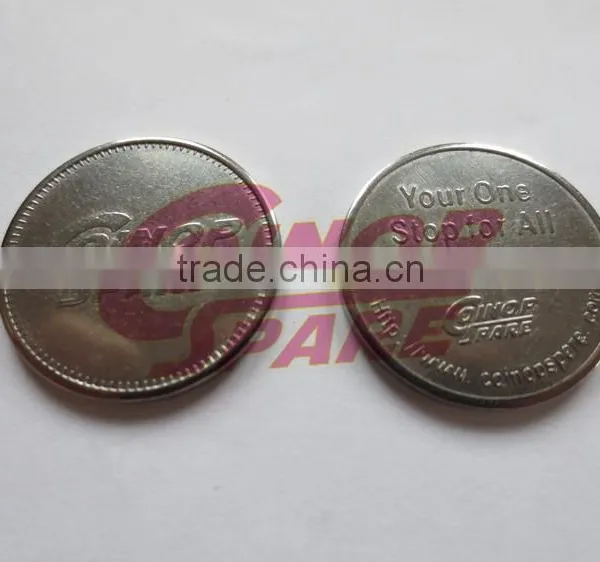 The Most Popular Fast Delivery Blank Silver Color Brass Token photo-4